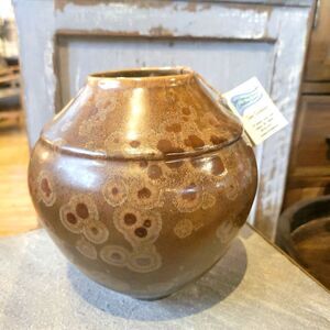 Vintage Dave Eickholt Crystalline Glaze Earthenware Pottery Vessel Vase